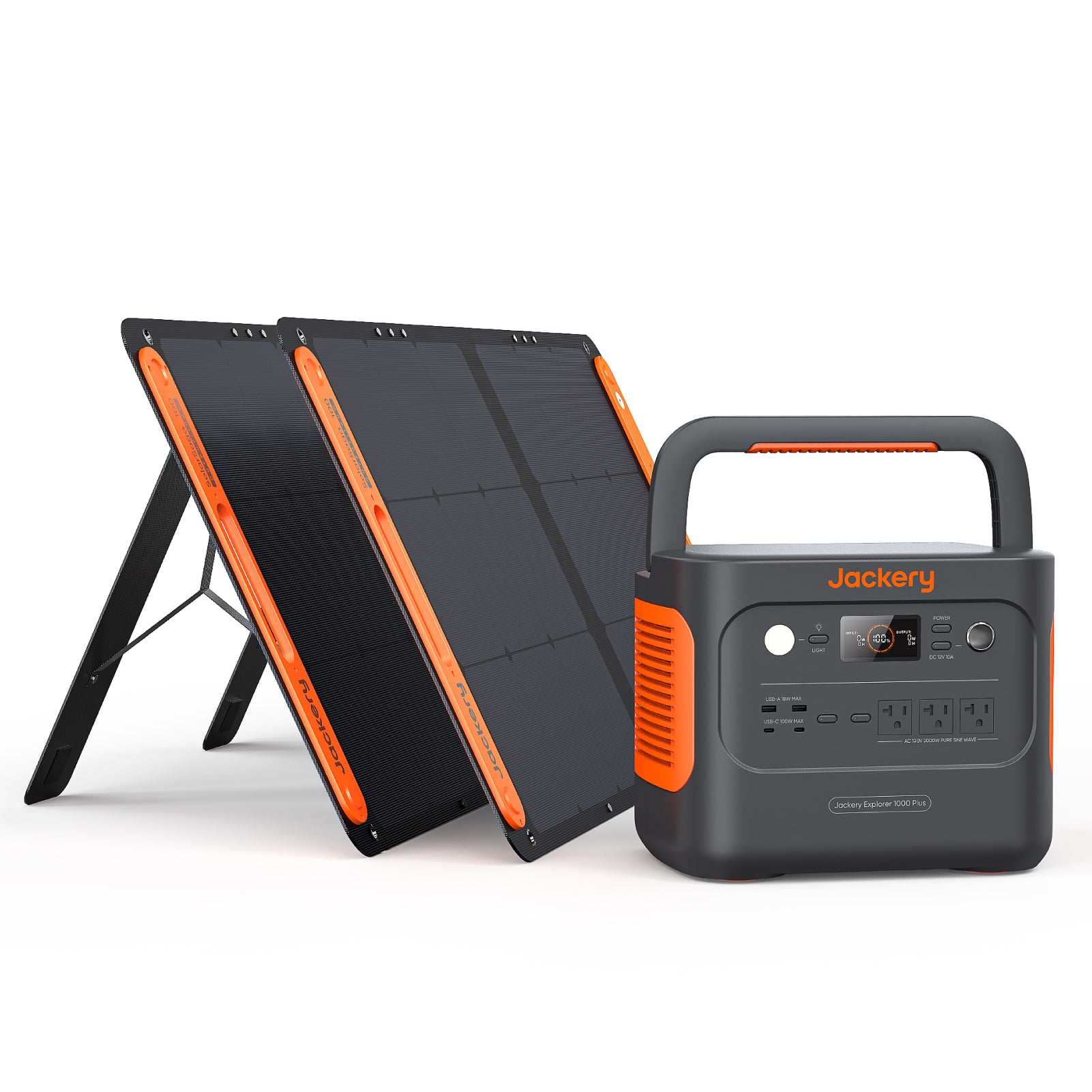 Jackery Explorer 1000 Plus Solar Generator + 200W x2