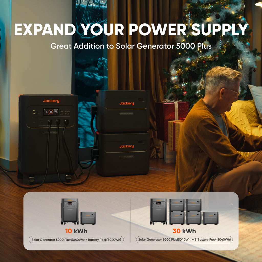 Jackery Portable Power Station 5000 Plus + Battery Pack 5000 Plus