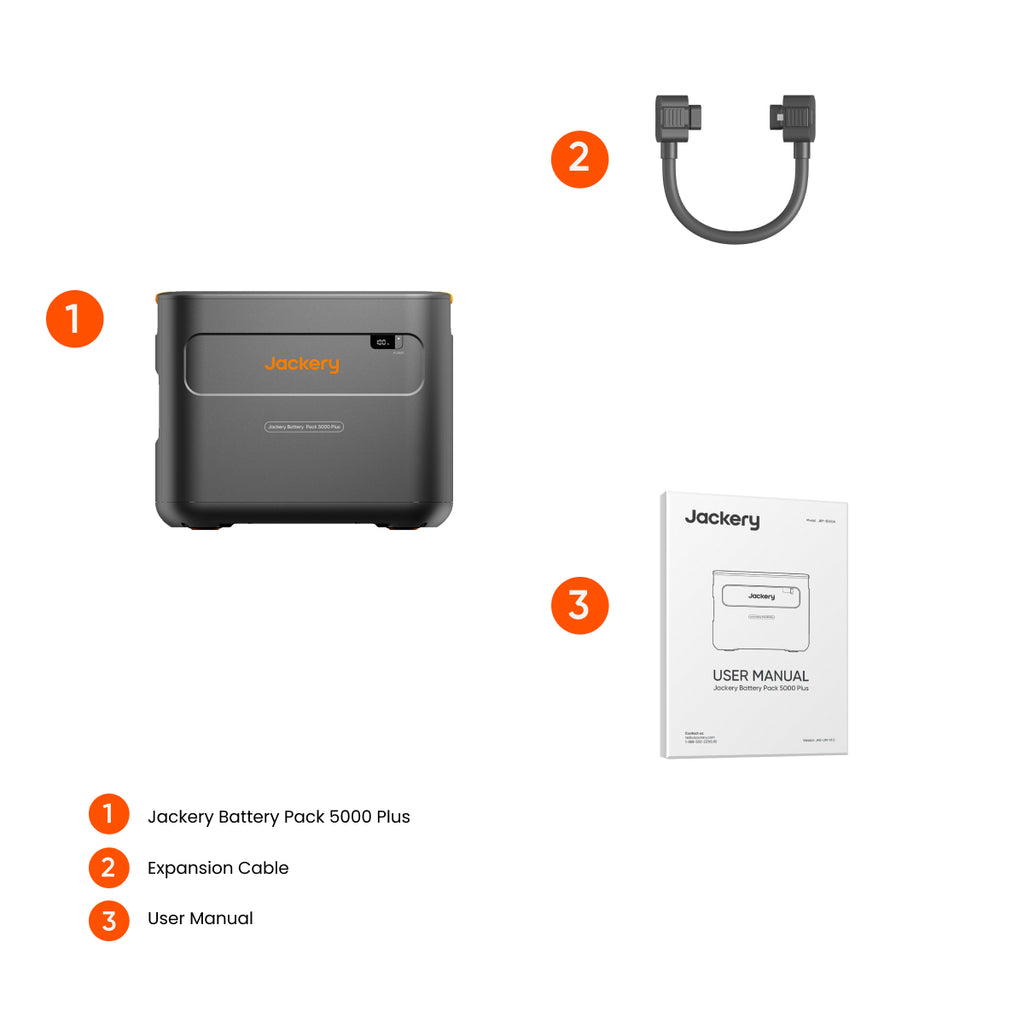Jackery Portable Power Station 5000 Plus + Battery Pack 5000 Plus