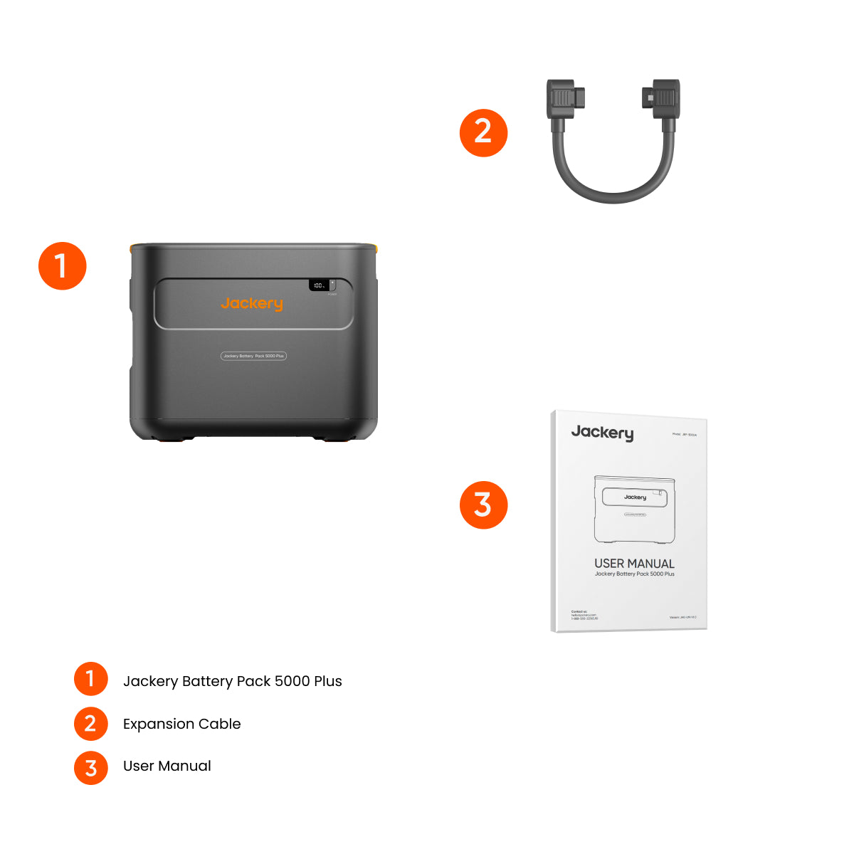 Jackery Portable Power Station 5000 Plus + Battery Pack 5000 Plus
