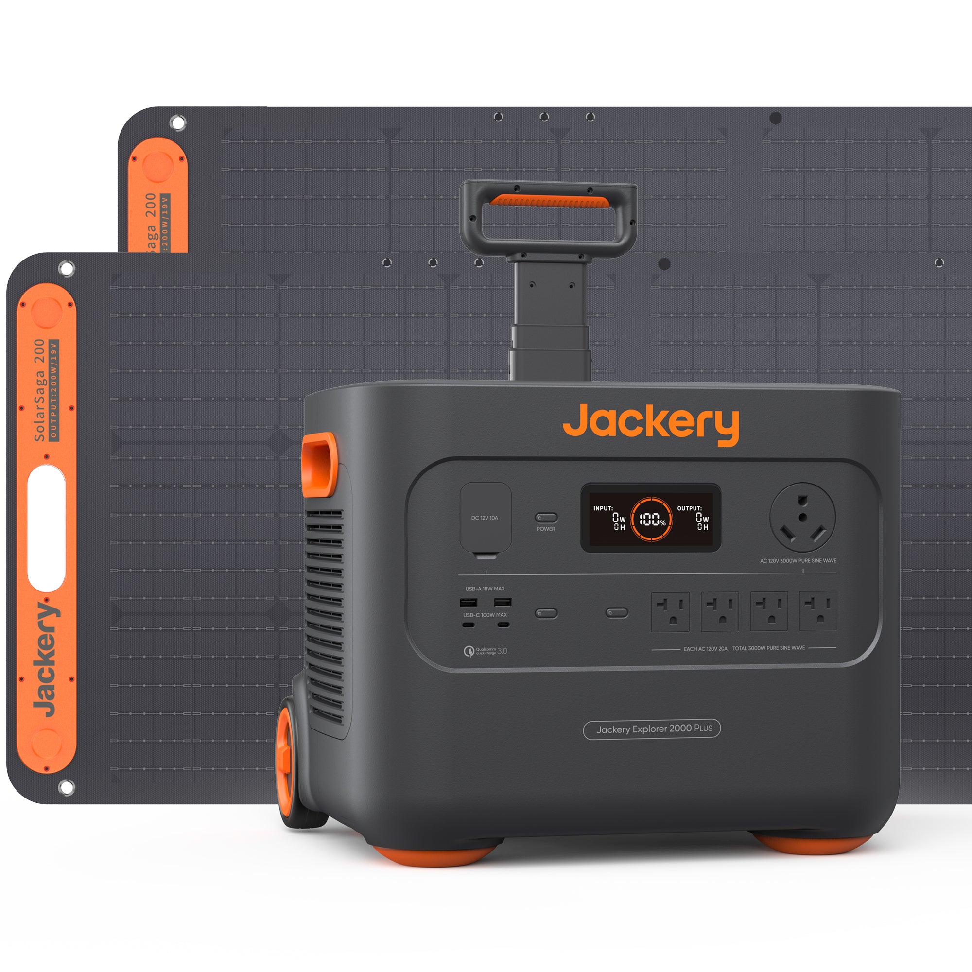 Jackery Explorer 2000 Plus + 200W x2 Solar Generator