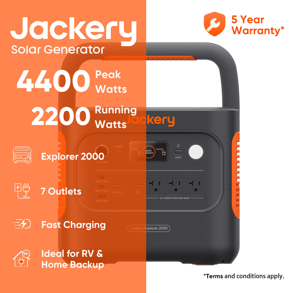 Jackery Explorer 2000 v2 + 200W Solar Generator