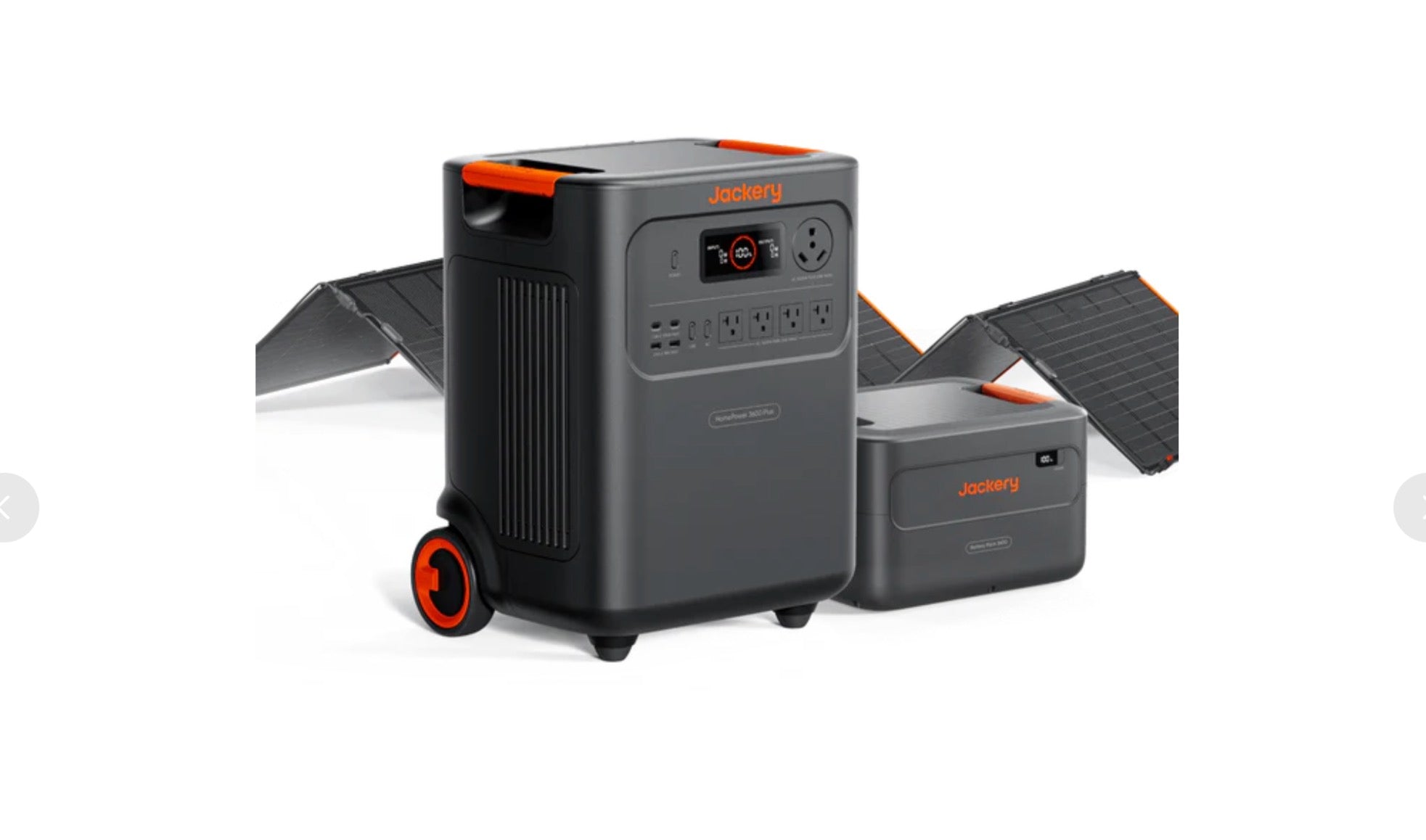 Jackery Home Power 3600 Plus Solar Generator + Solar Saga 500X + Battery Pack