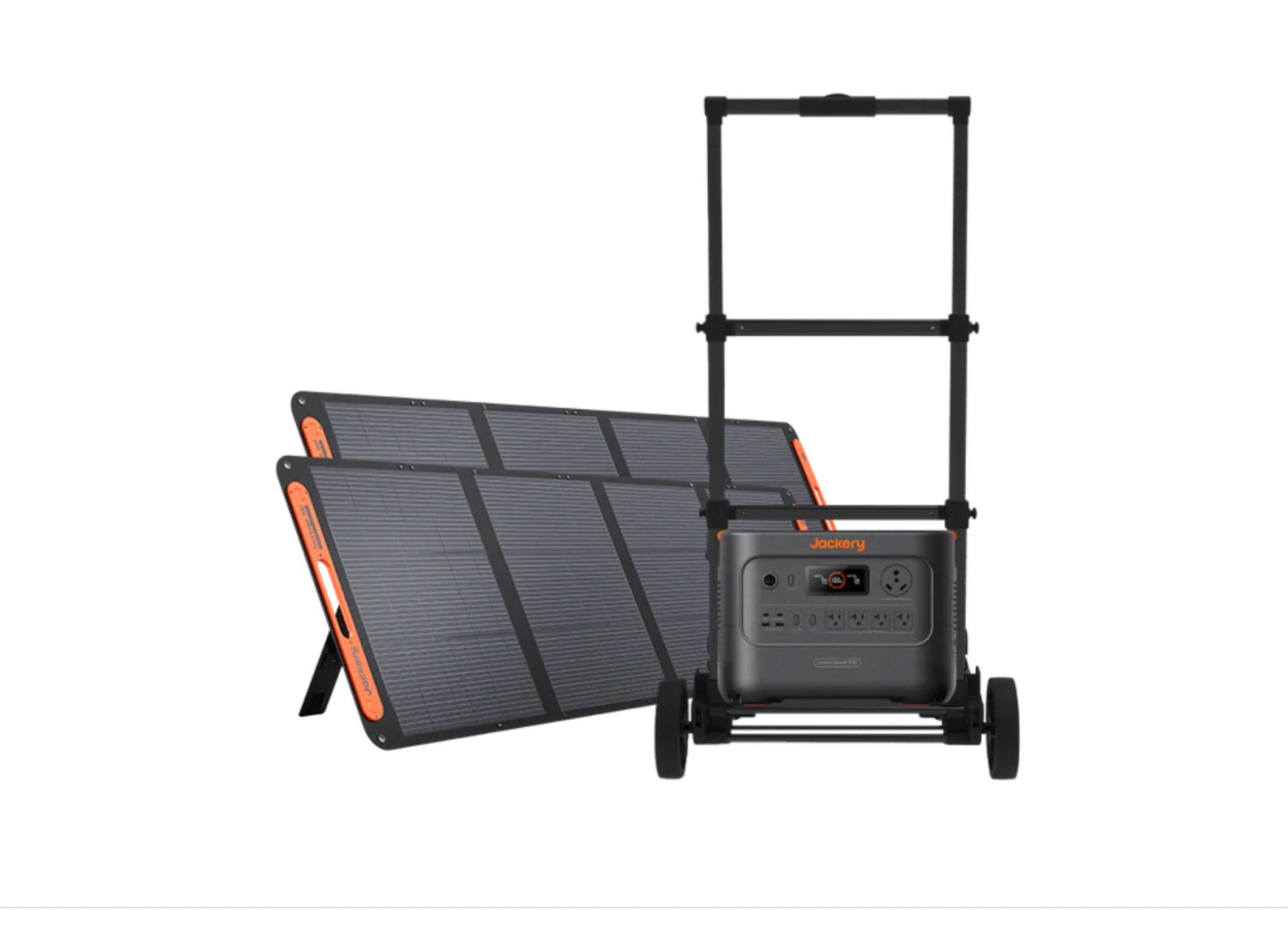 Jackery Home Power 3000 Solar Generator + Solar Saga 200W + Trolley